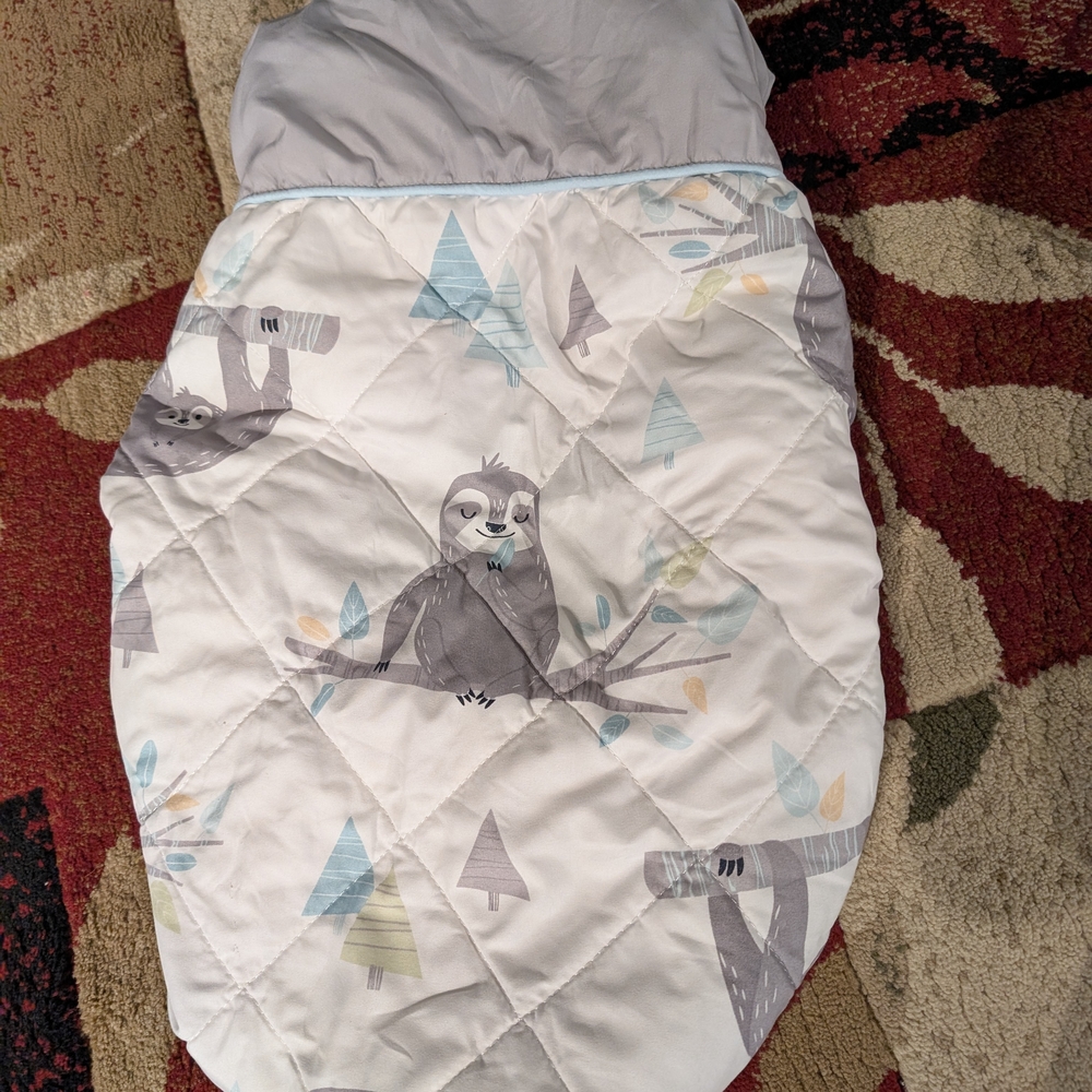 Sloth Design Quilted Changing Pad Cover